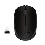 Logitech M171 Kabellose Maus, 2.4 GHz Verbindung via USB-Empfänger, Optischer Sensor, 12-Monate Akkulaufzeit, Für Links- und Rechtshänder, 3 Tasten, PC/Mac - schw