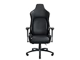 Razer Iskur Black (XL) - Premium Gaming Stuhl mit integrierter Lendenwirbelstütze (Schreibtischstuhl / Bürostuhl, mehrlagiges Kunstleder, Schaumstoff-Polster, Kopfpolster, Höhenverstellbar) Schw