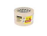 Scotch Kreppband Classic Beige, 24 mm x 50 m (3 Rollen) - Hochwertiges Universal-Abklebeband, Premium Malerkrepp für Malerarbeiten und Dek