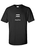 Aquarius Symbol T-Shirt for Mens Black 3XL