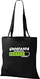 Shirtinstyle Stoffbeutel Tasche, Tasche, Großtante Loading mit Ihrer Wunschjahreszahl, Baumwolltasche, Logo, Spruch, Verwandschaft, Mann, Frau, Ehe, Liebe, Motiv, Farbe Schw