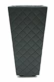 Blumentopf Kunstleder Übertopf Pflanzentopf Kunstleder Gesteppt groß Spanplatte (Schwarz #E07169)