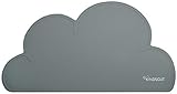Kindsgut Platzdeckchen Wolke, Tisch-Set, Unterlage in kinderfreundlichem Design und dezenten Farben, frei von BPA, Dunkelg