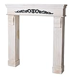 Kaminumrandung Shabby Chic Kamin Weiss Kaminkonsole Kaminattrappe Antik sod040 Palazzo Exk