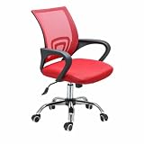 Boomersun Bürostuhl Ergonomischer Schreibtischstuhl Drehstuhl mit Entspannungsfunktion Mesh Computerstuhl Arbeitsstuhl leicht Stuhl Max.Tragfähigkeit 100kg, R