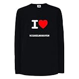 JOllify Wilhelmshaven Kinder Junge Mädchen Langarm T-Shirt - Design: I Love- Ich Liebe - Größe: 164-14-15 J