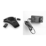 Snom C520 Konferenztelefon (DECT, Bluetooth, drahtloses Mikrofon, erweiterbar), Schwarz & A6 EU 10W Netzteil für alle Snom-Telefone und Konferenz-VoIP-T