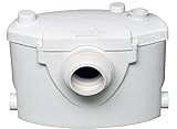 Planus Broysan 4 Fäkalienhebeanlage, WC-Förderanlage, Anlage zum Fördern von Schmutzwasser aus der Toilette, TUV Zertifizierung- Max Wasser Temp. 50°, 420Watt, 220-240 Volt, Made in Italy