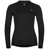 Odlo Damen ACTIVE WARM ECO Baselayer Langarm-Shirt mit Rundhals, Black, S