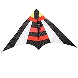 DJING Stranddrachen Kreative Biene Anfängerdrachen mit Kite-Linie und Kite-Rolle, einfach zusammenbauen, leicht zu fliegen Drachen für Strand-Trip-Gelb/Rot Drachen für Spiele im F