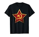 Sowjetischer CCCP Roter Stern Sichel Hammer Symbol Emblem Distressed T-S