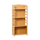 GXYAWPJ 4-Stufiges Bücherregal Standgerät mit Hoher Kapazität Organisation Einfaches Bambus-Bücherschrank Verschleißfeste und Schmutzabweisende Aufbewahrungsregale (Size:52 * 25 * 113cm,Color:EIN)