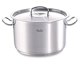 Fissler original-profi collection / Edelstahl-Topf (Ø 28 cm, 10,3L) hoher Kochtopf mit Metall-Deckel, alle Herdarten -Induk