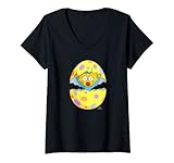 Damen The Simpsons Maggie Easter Egg Grass Green T-Shirt mit V