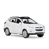 DZYWL Auto Spielzeug Modellbausätze Für Hyundai Tucson 1:36 Metalllegierung Druckguss Automodell Mit Sound Und Licht Geschenken Kinderspielzeugauto Topmodel-Spielzeug 2021