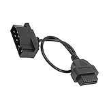 Ymiko 40cm/15.7in 7-Pin OBD1 zu OBD2 OBDII 16-Pin Diagnosescanner Adapterkabel Stecker auf Buchse Verlängerungskabel Diagnoseadapterkabel Fit für F