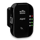 WLAN Repeater 300Mbit/s 2.4GHz, WLAN Verstärker Mini WLAN Extender für Haus kompakte Bauweise mit AP/Repeater und WPS, 1* 10/100Mbit/s LAN Anschlüsse kompatibel zu Allen WLAN R