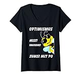 Damen SUMSI MIT PO, OPTIMISMUS, BIENE, HUMMEL, IMKER T-Shirt mit V