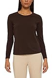edc by Esprit Damen 101CC1K314 T-Shirt, 210/BROWN, XS