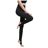 Mode Frauen Einfarbig Baumwolle Leinen Warme Winter Einteiler Gerade Voller Länge Wolle Hosen Elastische Taille Warmhalten Legging