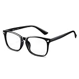 Cyxus Blaulichtfilter Brille Herren/Damen, Computer Laptop Gaming Brille, UV Schutzbrille gegen Kopfschmerzen, Klassisches Schwarzes Rahmendesign, Geschenke für Männer F