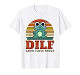 DILF-Damn I Love Frogs Funny Saying Frog-Amphibian Lovers T-S