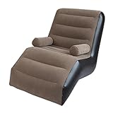 yahede Aufblasbares Faules Sofa, Verstellbares Bodensofa, Freizeitstuhl Fauler Liegestuhl, Tragbares S-förmiges Sofa Mit Ottoman für Wohnzimmer, Schlafzimmer, Büro B