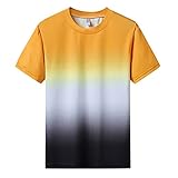 Take Idea Sportanzug Herren Dreifarbig Gradient Slim Fit Kurzarm Tshirt Straight Sport Shorts Mit Kordelzug Trainingsanzug Atmungsaktiv Jogginganzug Stretch Freizeitanzug Fitnessanzug