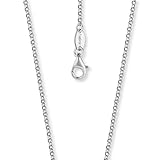 Engelsrufer - kurze Echtsilber Halskette für Damen ohne Anhänger, Länge 42cm, Stärke 2,1mm, 925 Sterlingsilber, Silber Erbskette mit Karabinerverschluss, schlichte silberne Frauen Schmuck