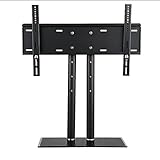 Fernseher Sockel Fernseher Bergständer, 4 Ebenen einstellbare Höhe, Desktop-Free Punching Fernseher Stand, mit 8 mm gehärteter Glasbasis, for 32- bis 65-Zoll-Fernseher, hält 40 kg ( Color : Black )