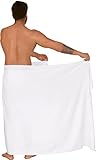 LA LEELA weicher Viskose Feste Badeanzug Sarong Pareo Wickeln große eine Weiß_G136 eine Größe: Länge: 72' Breite: 42'