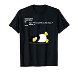 Schlafender Tux Schleife Linux Geek Nerd Pinguin T-S