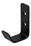 Gedotec Moderner Design Wand-Garderobe klein Garderobenhaken | 1 Stück Metall Kleiderhaken schwarz matt | SANDRA | Haken Stahl schwarz matt | Wandhaken zum Schrauben | Mantelhaken für die Wand-Montag