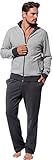 Morgenstern Herren Hausanzug Freizeitanzug Trainingsanzug hellgraue Jacke und graue Hose Größe XXL