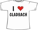 I Love Gladbach; T-Shirt weiß, Gr. XL