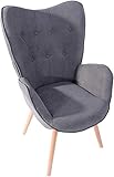 MEUBLE COSY Lehnstühle Vintager Retro Sessel Polstersessel Stoff Lounge Sessel Clubsessel F