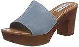 Steve Madden Damen Fran Dusty Blue Suede Sandale mit Absatz, 38.5 EU