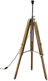 Vintage Classic Teakholz Dreibein Stehlampe nautisch Boden Home Decor Lampe Lampenschirm Lamp