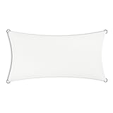 Schramm® Sonnensegel rechteckig in 4 verschiedenen Größen und 2 Farben Sonnen Segel Sonnenschutz Sichtschutz Windschutz, Farbe:Weiss, Größe:2 x 3