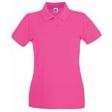 Fruit of the Loom Premium Polo Lady-Fit - Farbe: Fuchsia - Größe: XL