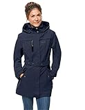 Jack Wolfskin Damen Kimberley Coat Atmungsaktiv Wasserdicht Winddicht Outdoor Funktionsmantel Trenchcoat Mantel, Midnight Blue, M