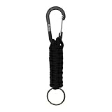 EOTW Paracord Schlüsselanhänger mit Karabinerhaken, Schlüsselband mit Kettenhaken, Survival Kits Heavy Duty Holder Army für Autoschlüssel Flasche Camping Wandern Jungen/Grils/Herren/Frauen (1 Schwarz)