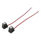 H1 Buchse, H1 Glühbirnenstecker ABS Keramik DC 12V-24V Biegung mit 1mm² Kabelbaum als Ersatz für Verlängerung für DIY Modifik