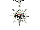 CosplayStudio Halskette mit Jolly Roger Anhänger der Strohhutbande | Kette für One Piece F