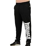 Lonsdale London Herren Logo Large Sweatpants, Schwarz, 5XL