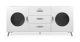 TENZO Sideboard, Holz, 73 x 163 x 43 cm, weiß