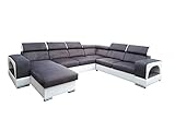 all4all Ecksofa mit Schlaffunktion Rodrigo Pano mit Bettkasten Wohnlandschaft Groß XXL 19 (Links)