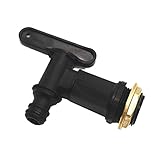 IBC Tank Adapter, 3/4' Auslaufhahn Adapter Wasserhahn Tank, IBC Tank Zubehör Tankadapter Regentonnen Durchführungs Kugelhahn Auslaufventil Kugelauslaufhahn Kleiner Düsenanschluss für BSP-Gew