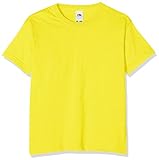 Fruit of the Loom - Kids Value Weight T / Yellow, 128 128,Yellow