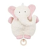 Efie Spieluhr Elefant rosa, kontrolliert biologischer Anbau (organic), Made in Germany (Melodie: Brahms)